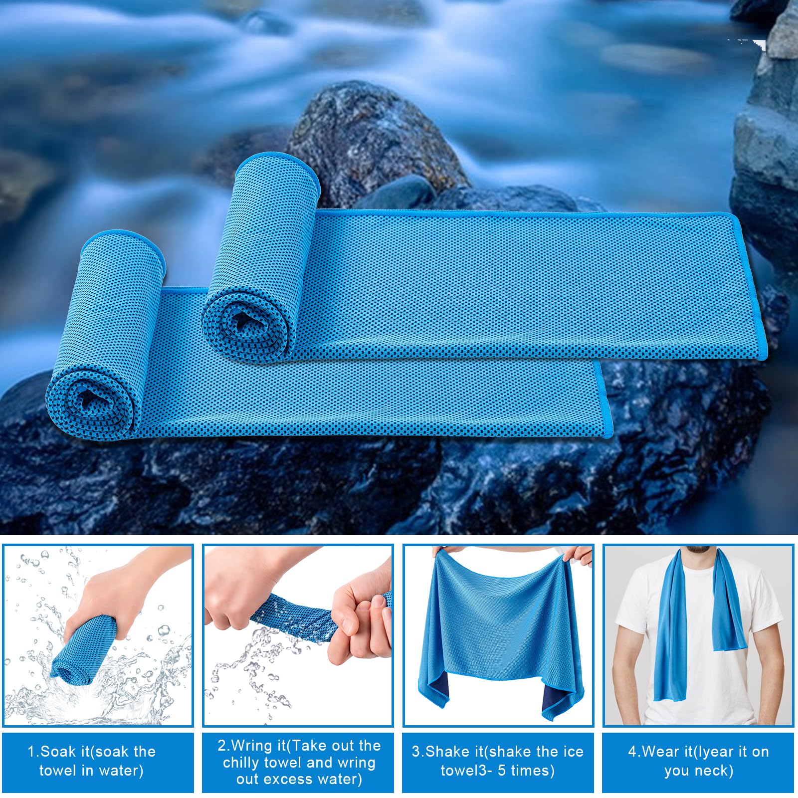 4 Pack Cooling Towel (40