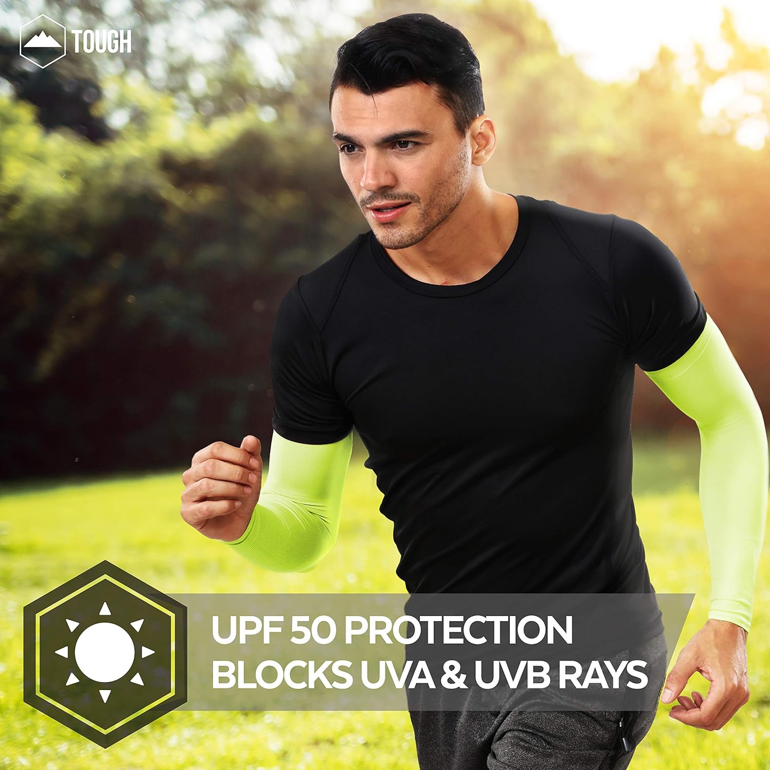 UV Protection Cooling Arm Sleeves - UPF 50 Long Sun Sleeves for Men & Women. Perfect for Cycling, Driving, Running, Basketball, Football & Outdoor Activities. Performance Stretch & Moisture Wicking : Clothing