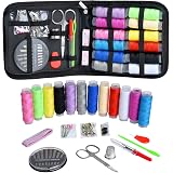97-Piece Sewing Kit For Home & Travel – Includes Thread, Scissors, Needles, Measure Tape, Portable Case