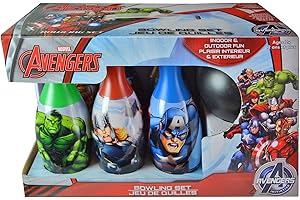 MARVEL What Kids Want Avengers Bowling Set - Includes 6 Pins and Bowling Ball - Styles May Vary