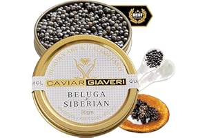 BESTER CAVIAR Royal Beluga Hybrid Sampler Set 1.05oz (30g) – Huso huso x Baerii Sturgeon Sampler Package – Caviar Serving Set with Mini Blinis (30 pcs), Mini Cooler, & 1 Spoon