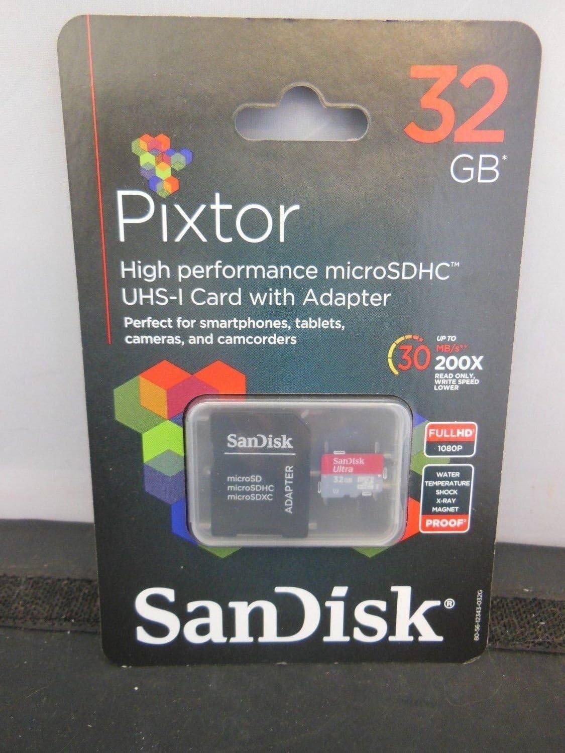 SanDisk Pixtor 32 GB microSDHC UHS-1 Card with Adapter