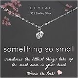 EFYTAL New Mom Gifts for Women, 925 Sterling Silver Tiny Baby Feet Necklace for Mom to Be Gift, Pregnancy Gift for First Time