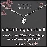 EFYTAL New Mom Gifts, 925 Sterling Silver Personalized Tiny Feet Necklace for Mom to Be