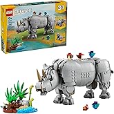 LEGO Creator 3 in 1 Wild Animals: Majestic Rhino - Building Toy for Boys & Girls, Ages 9+ - Gift for Easter Baskets - Kids Be