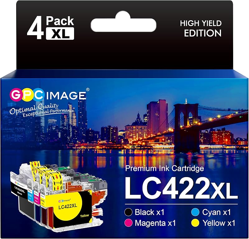 GPC Image LC422XL Compatible Ink Cartridges 4 Pack for Brother MFC J5740 J5340