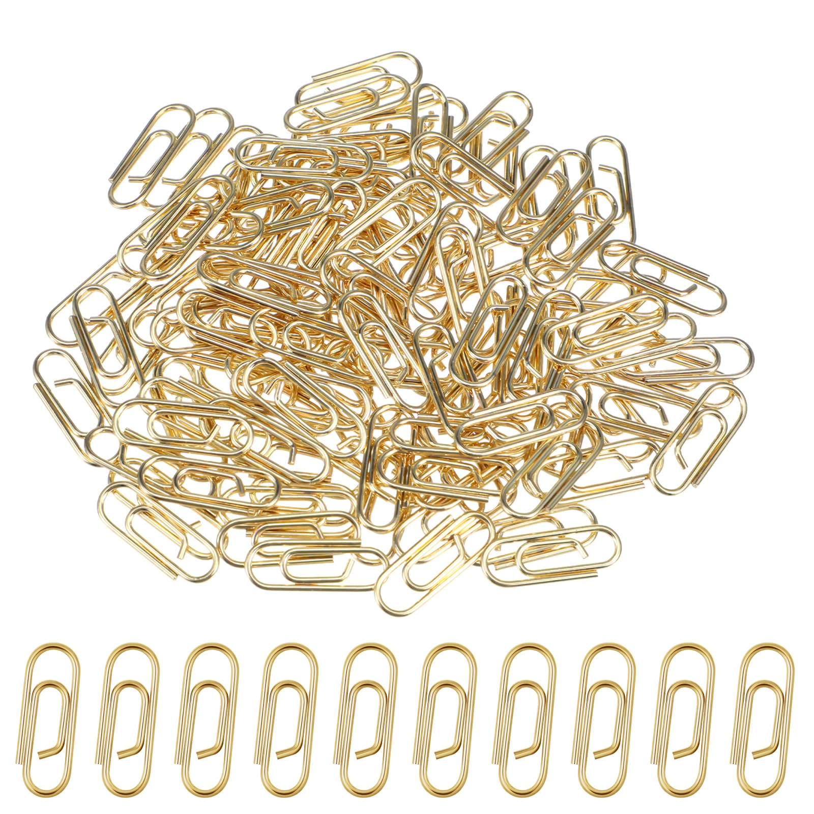 Photo 1 of 100PCS Metal Mini Paper Clips 0.6inch (15mm) Small Paperclips Super Cute Tiny Paperclips Finish Steel Tiny Paper Clips Journaling Decorative Small Papers Clip for Home Office School Desk Organizers