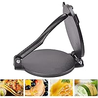 ETEPON Cast Iron 6.5 Inch, Tortilla Maker, Press, Pataconera Seasoned for Corn, Flour or Gluten-Free Doughs, Black USA…