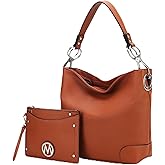 MKF Collection Hobo Bag for Women,Vegan Leather Handbag Slouchy Shoulder bag, Top Handle Purse by Mia K
