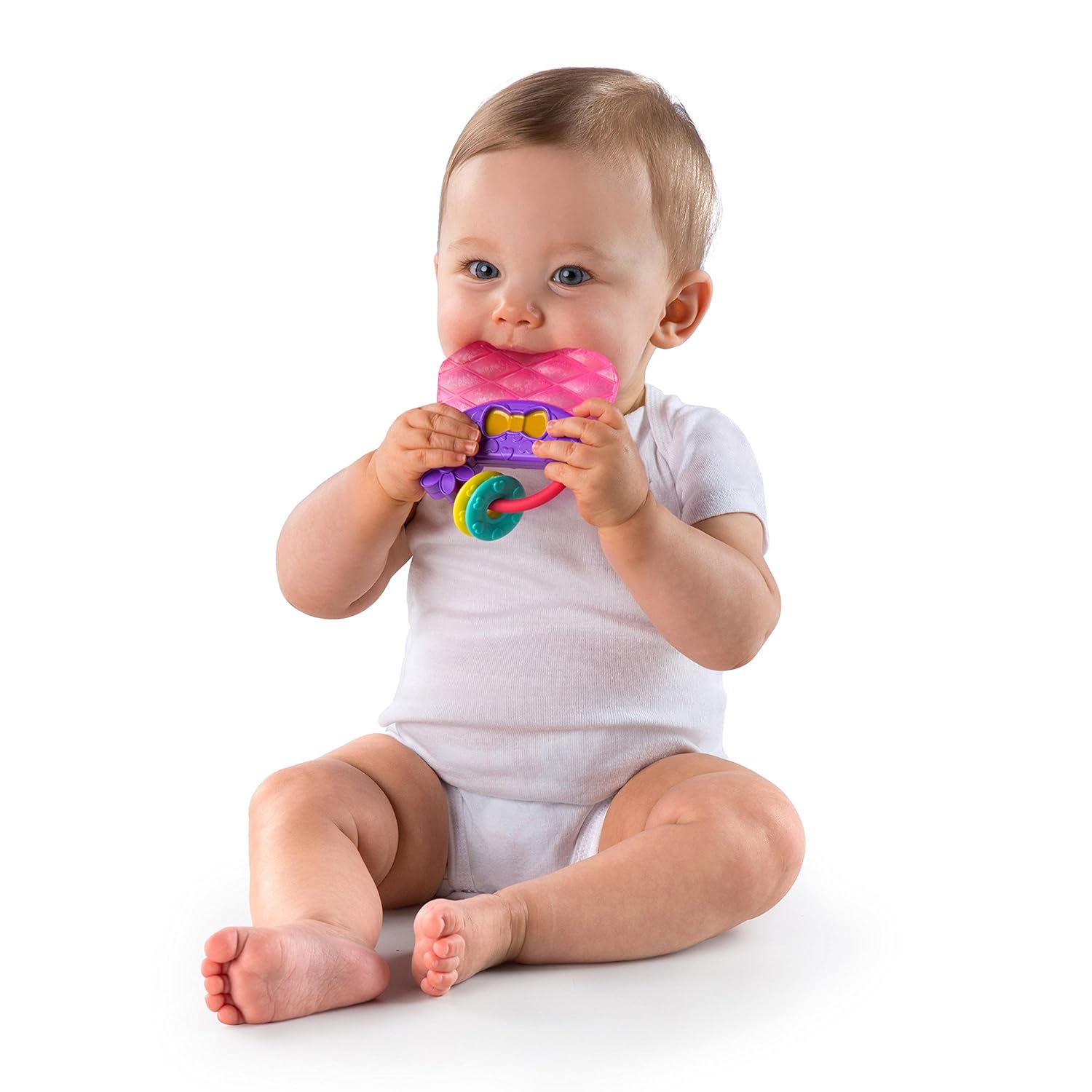 Bright Starts Pretty in Pink Carry Teethe Purse : Baby Teether Toys : Baby