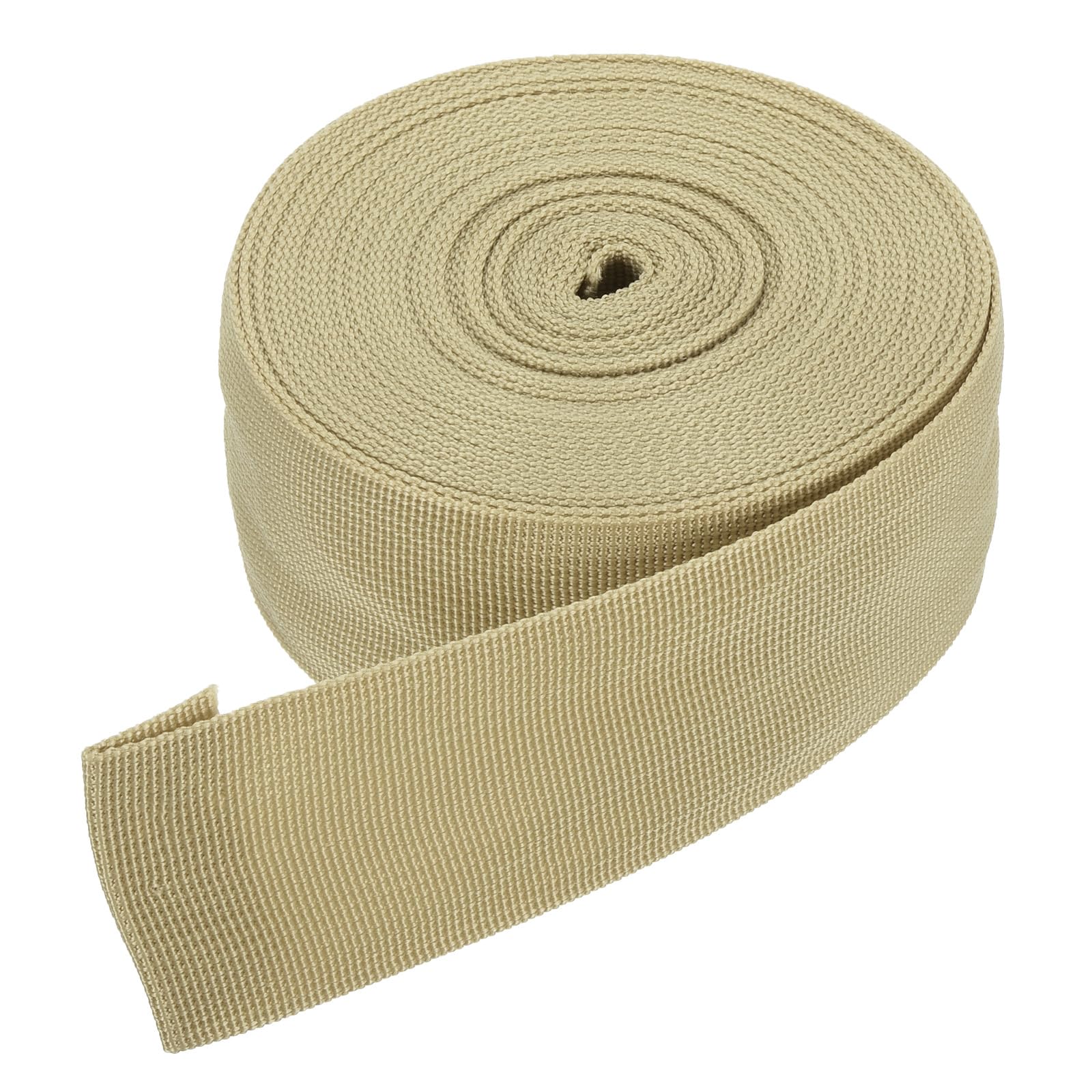 DMiotech 10 Yard x 2 Inch Width Nylon Webbing Strap Poly Flat Webbing Strapping for DIY Craft Backpack Strapping, Sewing, Outdoor Gear Repair, Khaki