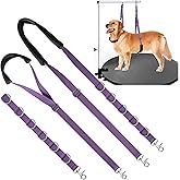 Dog Grooming Belly Strap - Dog Grooming Loops for Table Arm Extender with Clamp Extension Loop Bathing Restraint Leash No Sit Haunch Holder for Small & Medium Dogs Hair Cutting Washing (Purple)