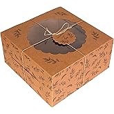 Amazon.com: Eupako Auto-popup 10x10x5 Cake Boxes with Window, 24pcs ...