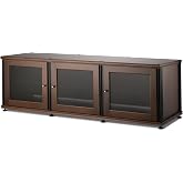 Salamander Synergy 237 A/V Cabinet with Three Doors -Walnut/Black