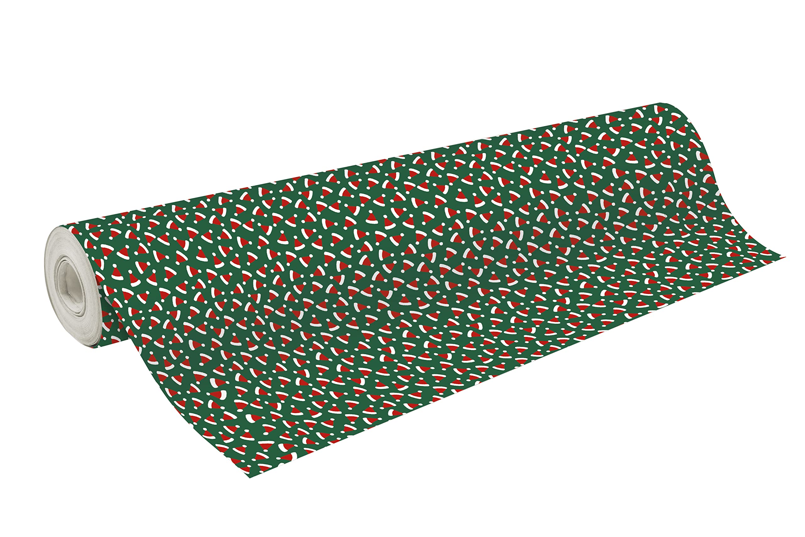 Clairefontaine 211947C - A Roll of Wrapping Paper - 60g Wedding Ring - Dimensions: 50x0,70m - Pattern: Christmas hats - Gift wrapping, Long length special