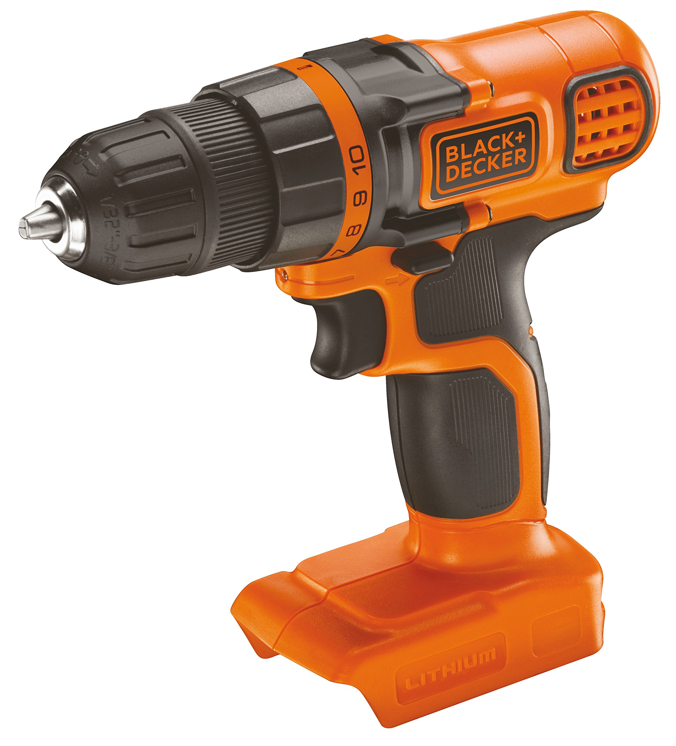 BLACK+DECKER 18V Cordless Drill Driver, 28Nm Torque, 10 Torque Settings, Compact Design, Without Battery and Charger, BDCDD18N-XJ