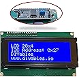 LCD 2004 I2C 20x4 Display, Blue Backlight for Arduino, ESP32, ESP8266, Raspberry Pi