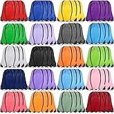 Grneric Drawstring Backpack Bulk 60 PCS, Drawstring Bags String Backpack Cinch Sack Gym Bags for Sport Trip Beach Swimming, 20 Color