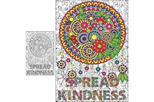 ALNETI Giant Coloring Poster for Adults and Kids - Extra Large Coloring Posters for Classroom at Work - Adult Wall Poster to Color in The Office School - Mandala Big Sheets Kindness - Huge Pages Jumbo Size