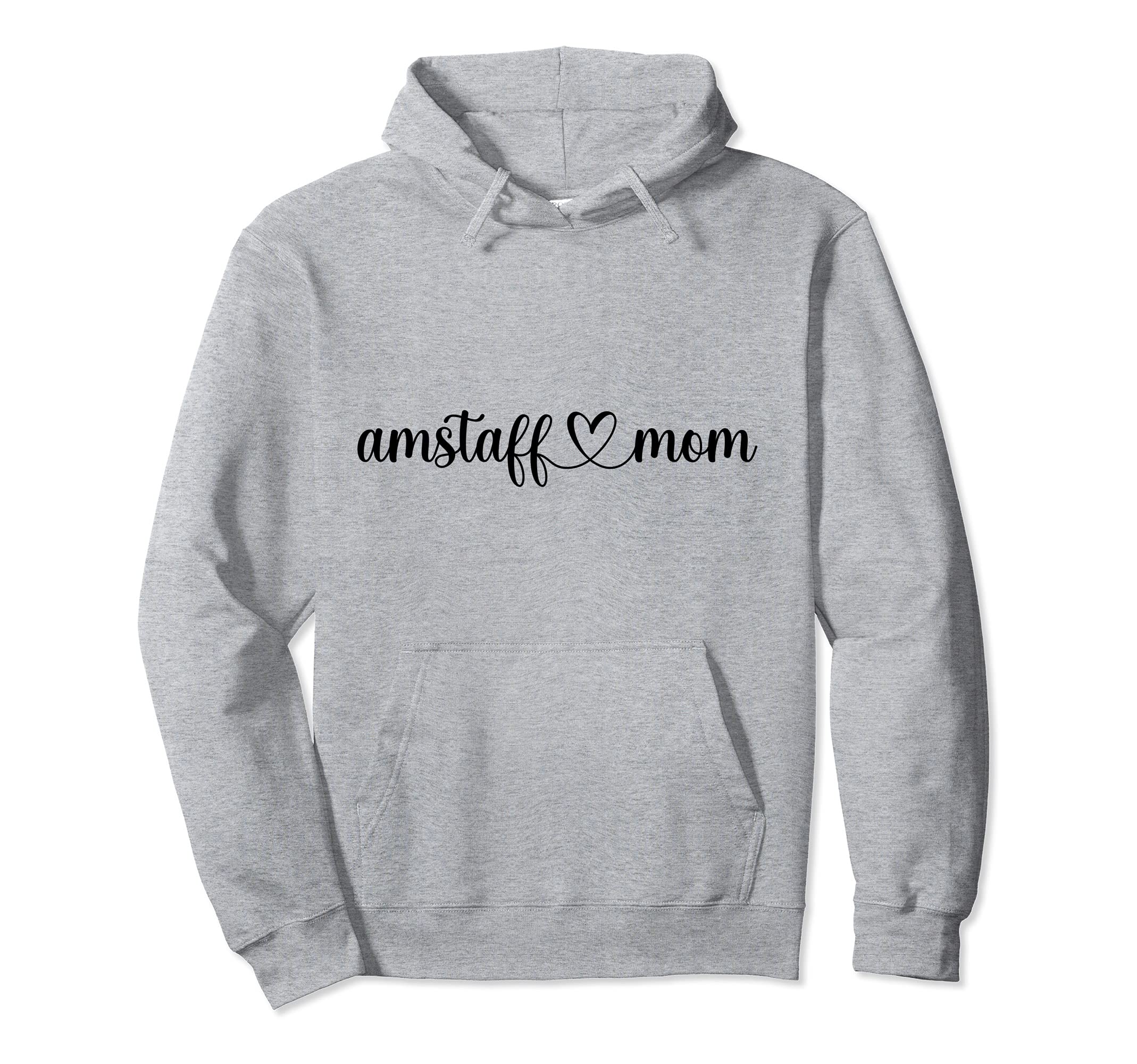 Dog Heart Love Amstaff Mom Pullover Hoodie