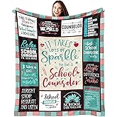 Zvzmzy School Counselor Appreciation Gifts, Counselors Gift for Women Blanket 60"x 50", Gifts for School Counselors, Counselor Birthday Presents, Guidance Counselors Presents