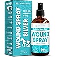 LeAcademic Dog Wound Care Spray | Cat Wound Care with Nano Silver | Perfect with Dog Cone | Helps with Scratches, Bites, and Sutures After Surgery | 4 oz