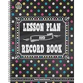 Teacher Created Resources TCR3716 Chalkboard Brights Lesson Plan and Record Book, Paper, Multi 8.5 inches X 11 inches