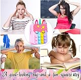 hirsrian Pop Fidget Bag Toy Rainbow Unicorn Fashion Shoulder Bag view 8