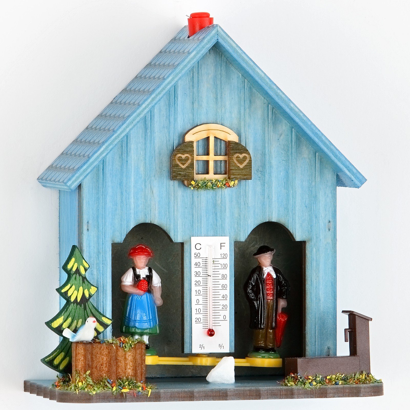 Trenkle German Black Forest weather house blue TU 893 blau