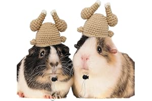 OOOCT Guinea Pig Turkey Hat - Mini Adjustable Strap, Lovely Handmade Rabbit Hat, Small Animal Clothes Accessories for Bunny Lizard Hamster Chinchilla Bearded Dragon