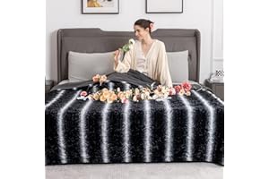 WOOMER [5 Year Warranty Electric Heated Blanket 77"x 84",Full Size, Faux Fur&Sherpa, Fast Heating with 10 Heating Levels & 0.5-12H Auto Off, Floral Pattern, Over-Heat Protection, Machine Washable