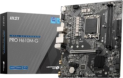 MSI PRO H610M-G Micro-ATX Motherboard LGA 1700 DDR5 PCIe 4.0 Gen3 M.2
