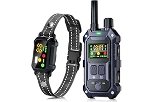 BLACKDOG Military Dog Shock Collar - 4200ft Dog Training Collar with Remote, 4 Training Modes, Flashlight & Strobe, 3-Month Battery, IP67 Waterproof Dog E Collar for All Breeds 5-150lbs (Dark Blue)