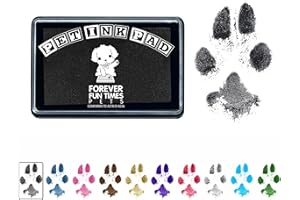 FOREVER FUN TIMES Pet Paw Print Impression Kit | Dog Ink Paw Print Kit | Pet Paw Print Kit | an Easy to Use Paw Print Stamp Pad for Dogs | Contains an Ink Pad for Dog Paw Prints That You Can Treasure (Small Black)