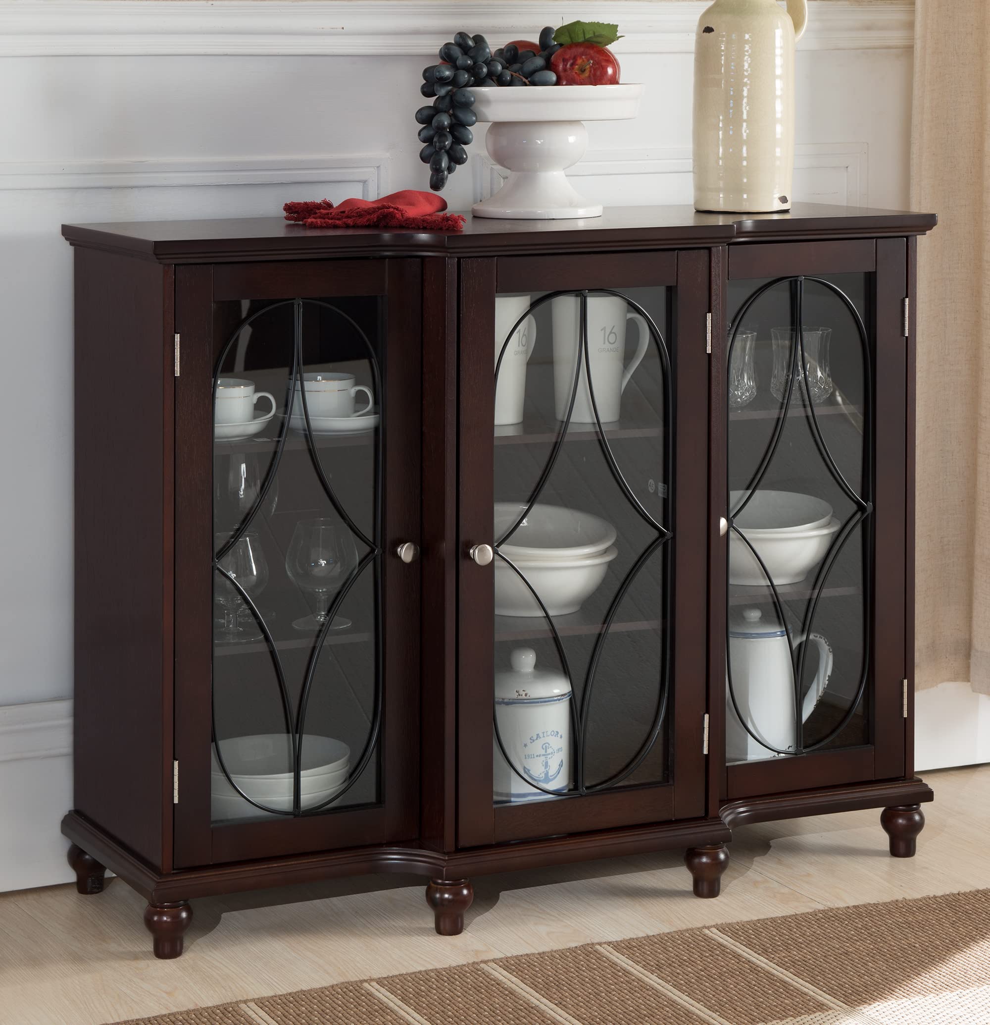 Kings Brand Furniture Wood Storage Sideboard Buffet Cabinet