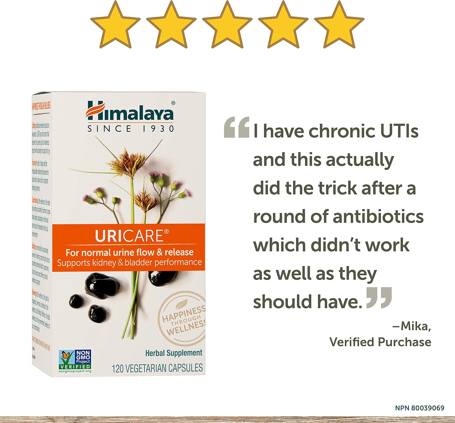 Himalaya UriCare/Cystone for Caffeine-Free, Kidney and Urinary Tract Support for Men and Women, 840 mg, 240 Capsules, 2 Month Supply: Health & Personal Care