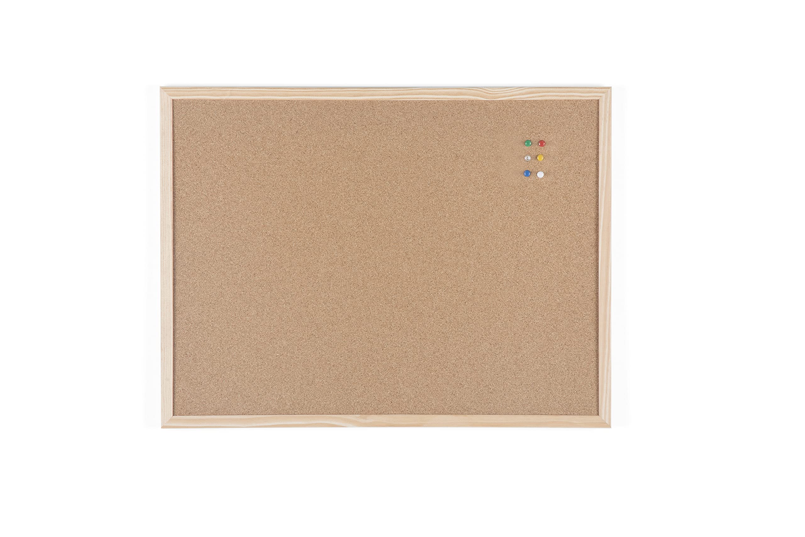BoardsPlus Cork Notice Board - Wood Frame,Brown- 60 x 45 cm