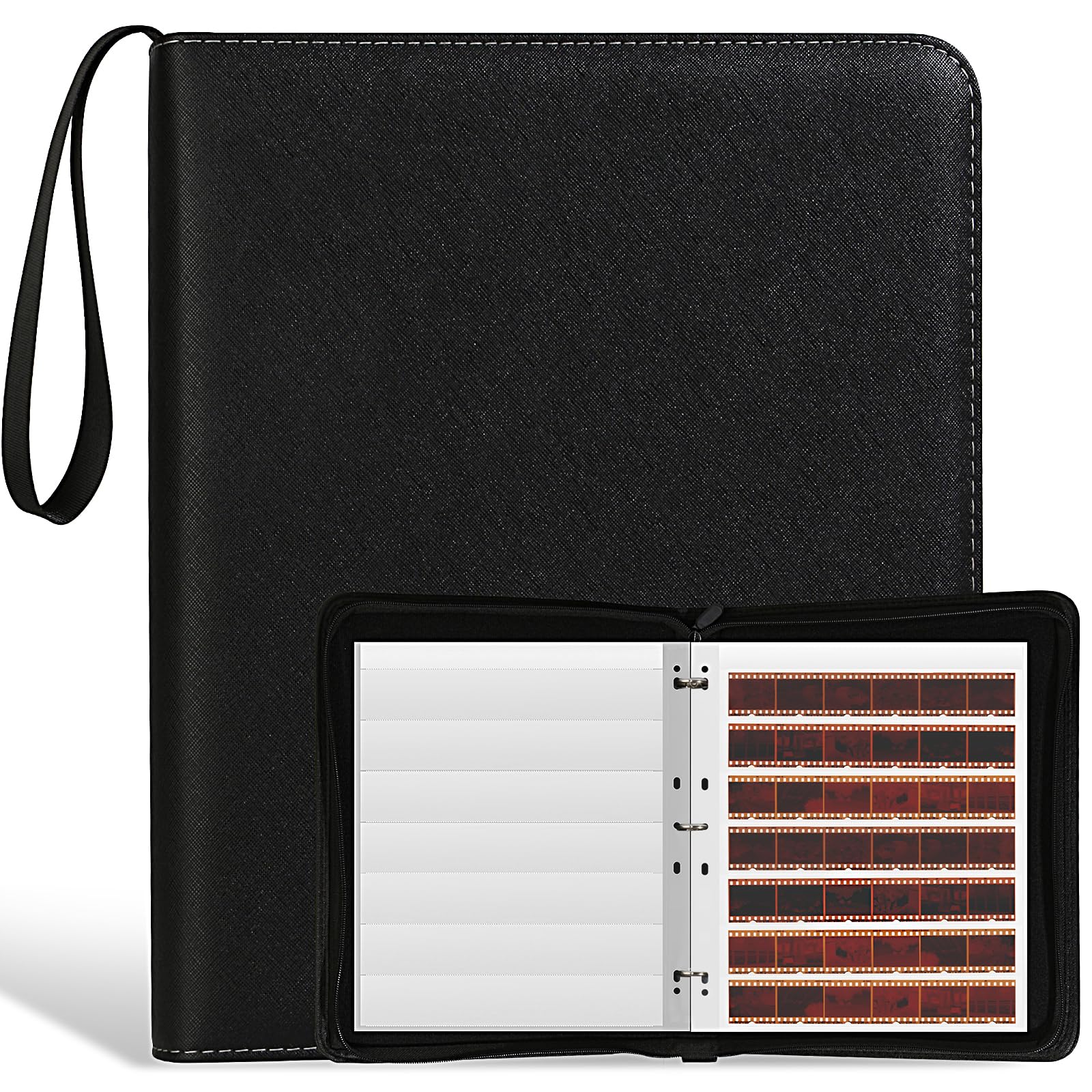 Photo 1 of 35mm Film Negative Storage Sleeve Kit Includes 1 Negative Film Holder 50 Pack of 35mm Negative Sleeves Holds 2100 Frames for Collecting and Organizing 35mm Film