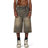 Vamtac Baggy Jorts Vintage Washed Long Denim Shorts Y2k Casual Summer Streetwear Unisex Wide Leg Loose Fit Jeans Short