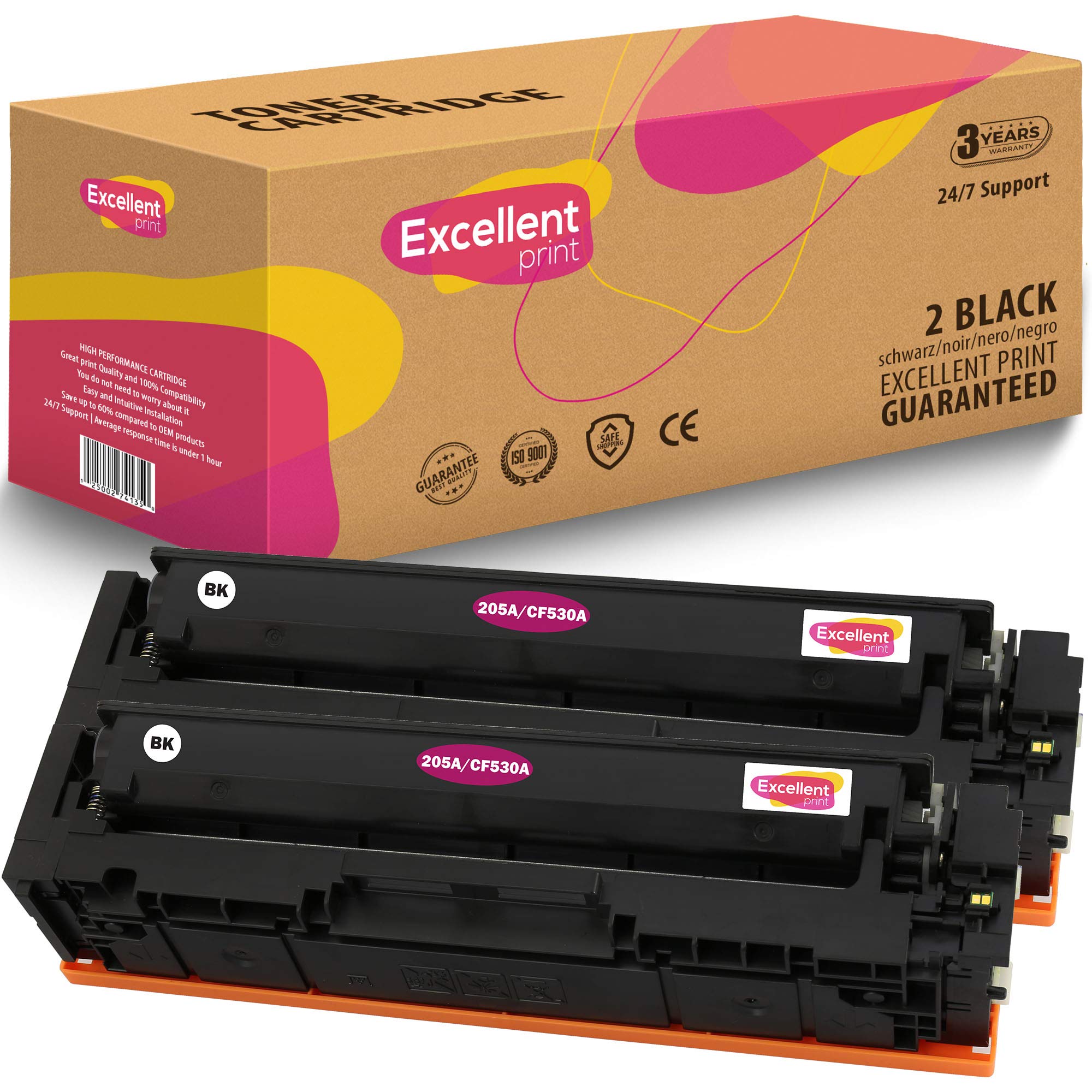 Excellent Print 205A CF530A CF531A CF532A CF533A Compatible Toner cartridge for HP Color LaserJet Pro MFP M180n M180nw M181fw M154a