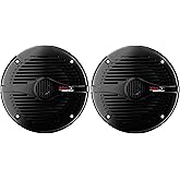 BOSS Audio Systems MR60B 6.5 Inch Marine Speakers - Weatherproof, 200 Watts of Power Per Pair, 100 Watts Each, Full Range, 2 Way, Sold In Pairs
