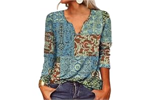 HTHLVMD Oversized Womens Fall Long Sleeve v Neck Button Tops Casual Slim Fashion Print Top Blouse T-Shirt Bottom Shirt