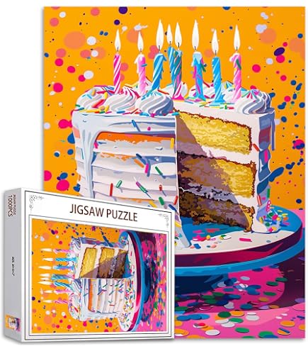 Happy Birthday Animal Art Jigsaw Puzzle - 500 Pieces For Adults, Color-Coded Back, Family Puzzle Gift