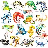 Reptile Party Cupcake Toppers 48Pcs Reptile Animals Theme Cake Decorations Reptile Lizard Cupcake Picks Swamp Reptile Birthday Party Supplies for Snake Turtle Frog Baby Shower Decor