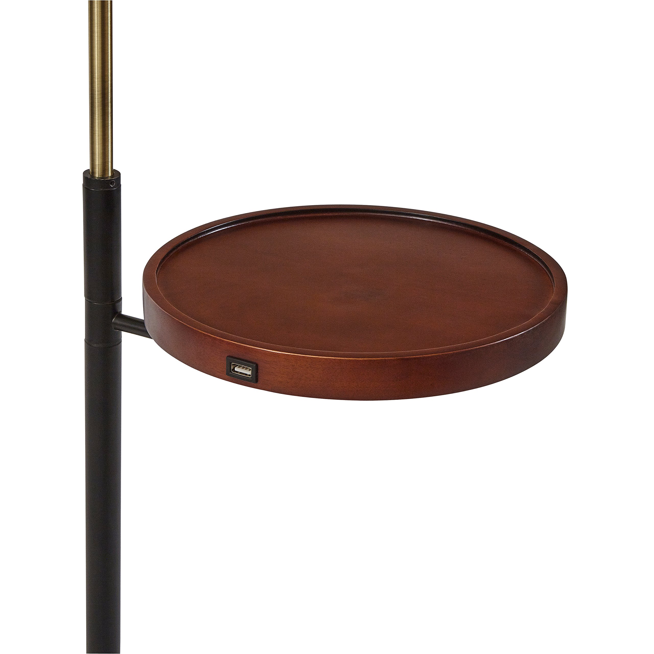 Amazon Brand Rivet Franklin Living Room Standing Floor Lamp and Shelf