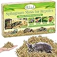 Halatool 6OZ Premium Sphagnum Moss for Reptiles- 8QT Natural Dried Terrarium Moss for Reptile Tank, Reptile Moss Bedding for Turtles Geckos Snakes Frogs Hamsters