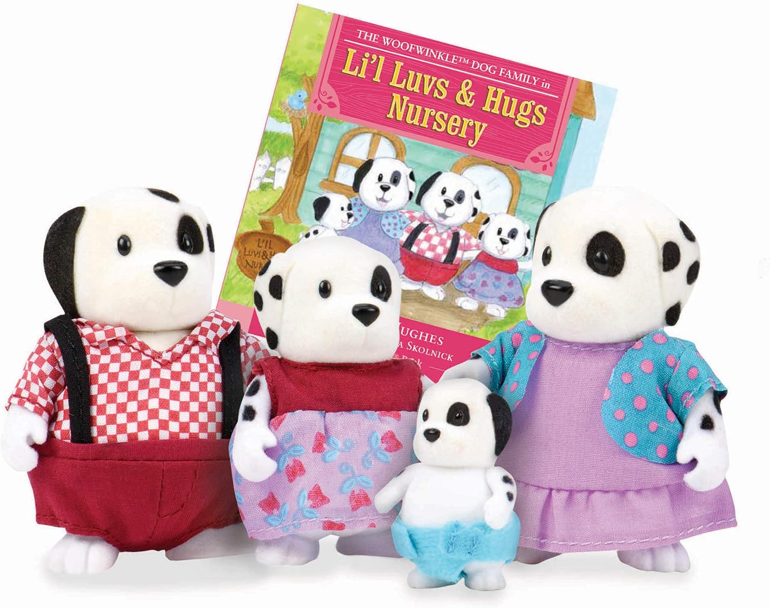 Li'l Woodzeez, Woofwinkle Dog Family, 5pc Set including Miniature Figurines and Storybook - Image 4