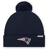 FOCO NFL Unisex-Adult NFL Team Logo Basic Pom Beanie Hat