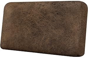 Imnopqr Loveseat Cushion Cover Leather-Look 1PC Stretch Love Seat Slipcover for Living Room Individual Couch Seat Protector, Pet-Friendly, Non-Slip, Easy Fit - Brown