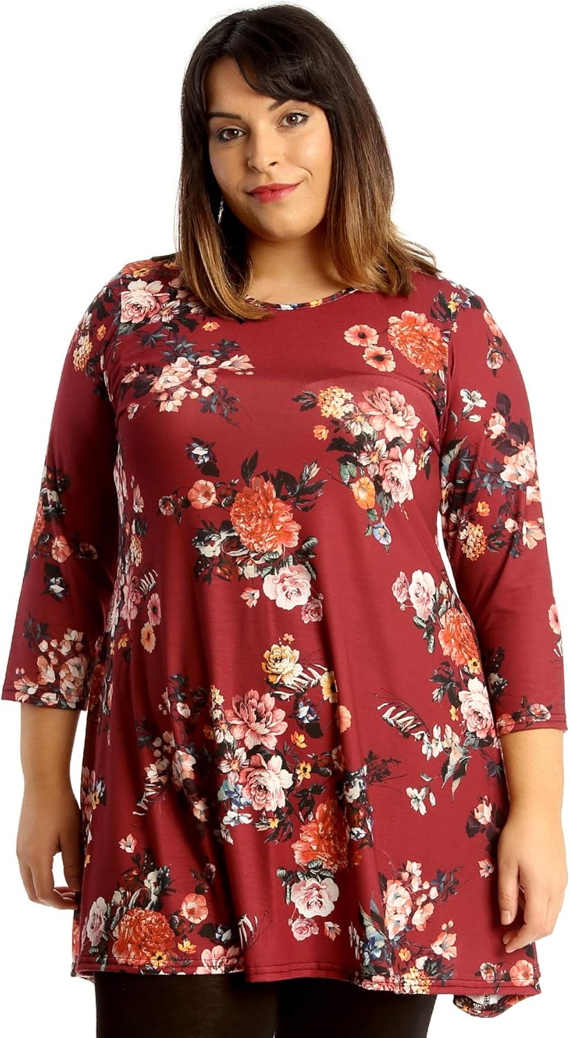 round neck floral printed skater dress